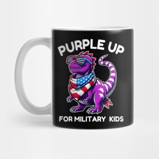 Purple Up For Military Kids Month Of Military Child T-Rex Mug